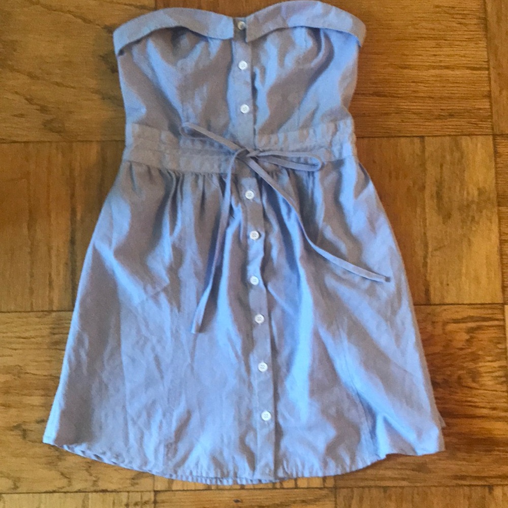 Strapless shirt dress